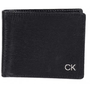 Calvin Klein Men's RFID Blocking Leather Bifold Wallet - Black